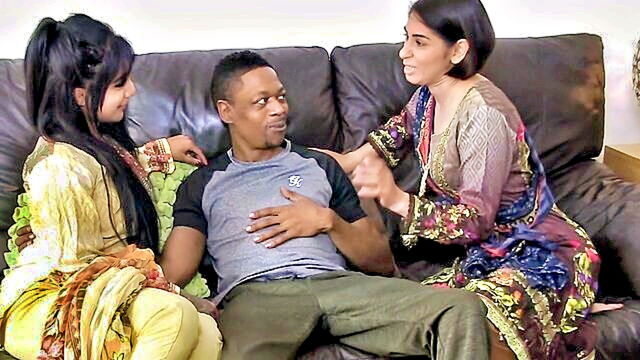 cumshot, 3movs, bbc - big cocked indian milfs take on two bbcs in a wild threesome