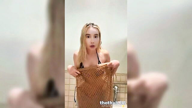 tay, bikini, lil - lil tay nude in bathroom