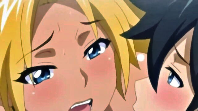 orgasm, orgy, classic - hentai threesome with two chicks