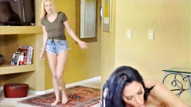 porn, amateur threesome, dick - first anal with stepmom