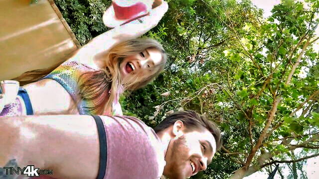 dildo sex, perfect natural tits, big cock blowjob - audrey hempburnes lil cowgirl adventure