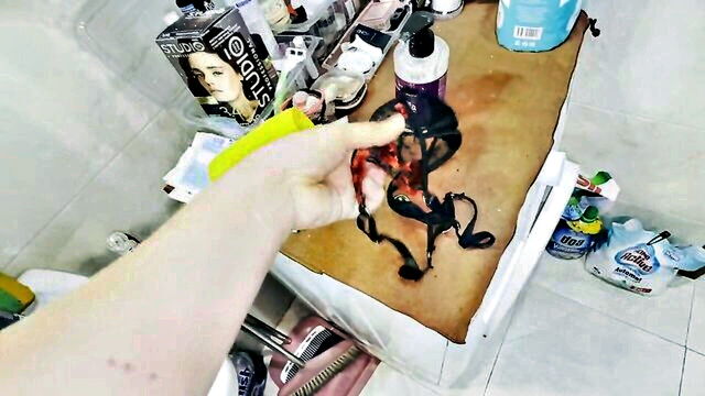 clitoris, russian, blowjob - nylon mom gives blowjob