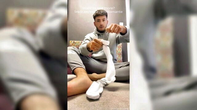 white socks, smelly socks, male socks - male foot fetish socks