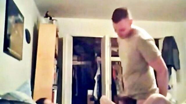hunk, amateur, bareback - army hunk fucked rough