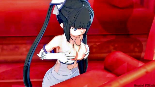 teen 18+, amateur, titjob - hentai hestia titfuck