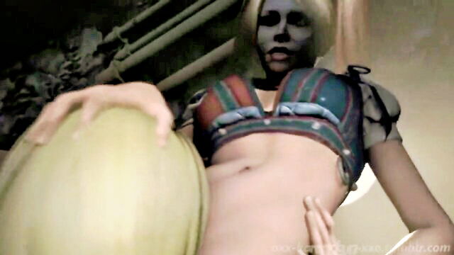 blowjob, big dick, cartoon - 3d futamerican harley quinn