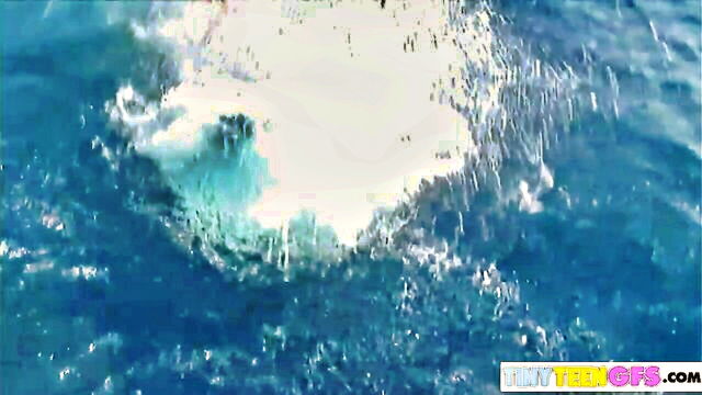 lesbian boat vacation kiss