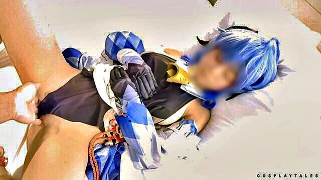 asian, hentai, genshin impact - sexy cosplay girl gets dominated by strong anime character