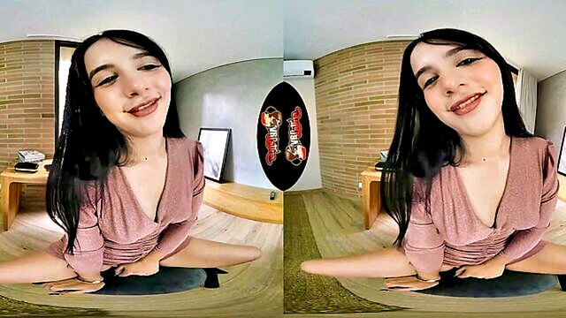 virtual reality, big tits, amateur - amateur with big tits in virtual reality
