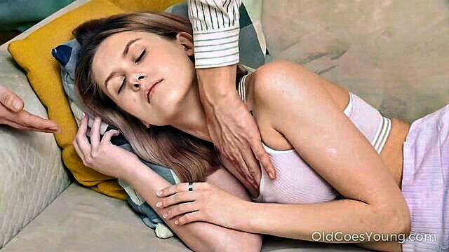 18 tits, teen, 4 man - intense pleasure from a taboo 4 man arrangement with a busty blonde