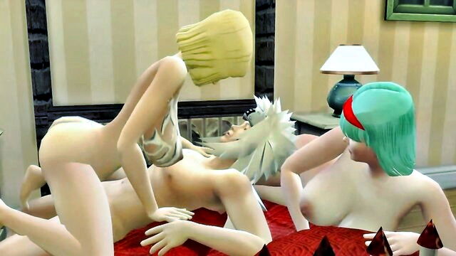milf, anal, wife - naruto anal threesome