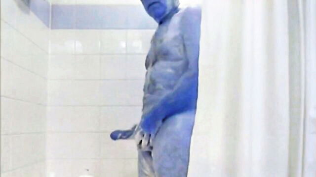 daddy, bear, amateur - shower time with old guys