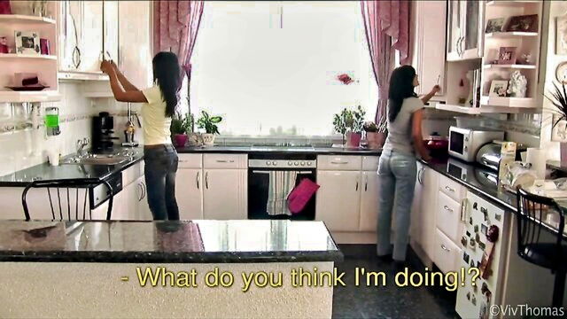 strap on, lesbian, viv thomas - viv thomas anal action