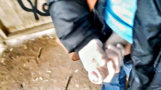 outdoor, amateur, masturbation - gay park jerk