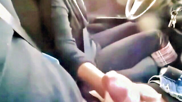 amateur, car, cumshot - female uber driver handjob