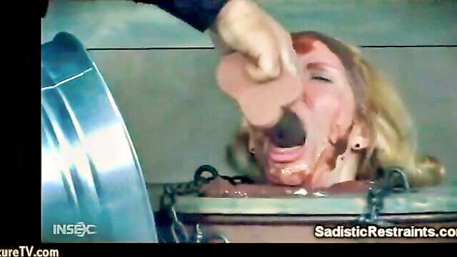 insex, food play, bondage - enslaver feeds his woman sex