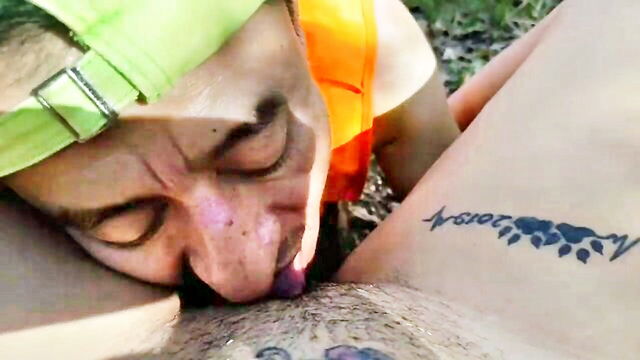 busty colombian girl in forest