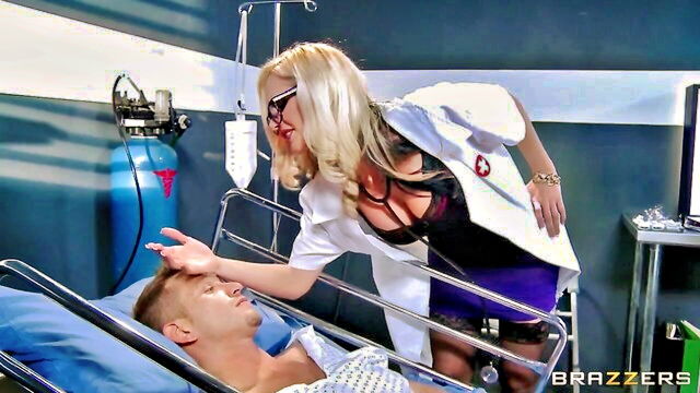doctor, flashing, milf - alena croft cures amnesia with tits