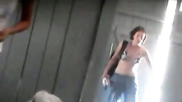 area, bikini, changing - small breasted beauties camel toe scene