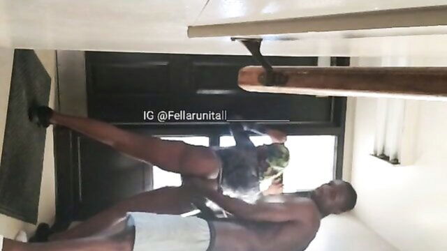 fella the turn up monster - hallway sex ebony