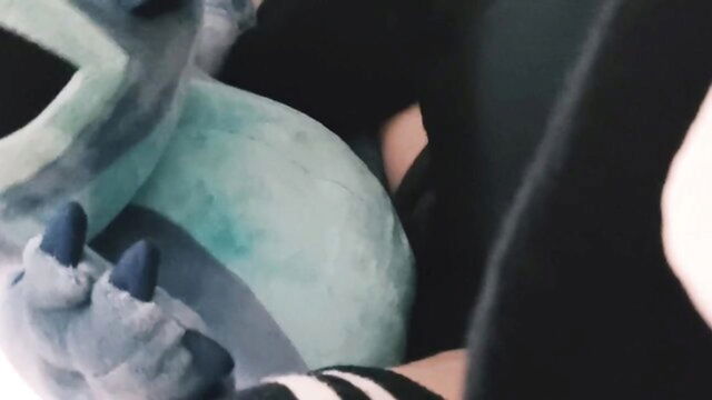 cosplay, hentai, yuri - teddy bear sex with stepsister