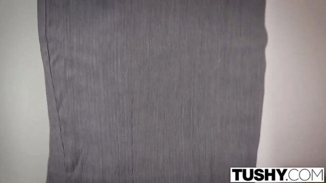 butt plug, reverse cowgirl, heels - oily anal butt plug action