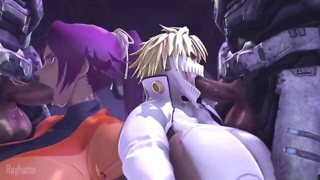 choke sounds, sameko saba (vtuber), cyrene (honkai impact) - harribel yoruichi hardcore action