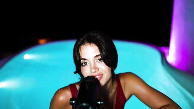 emily, black, asmr - asmr emily black hot tub