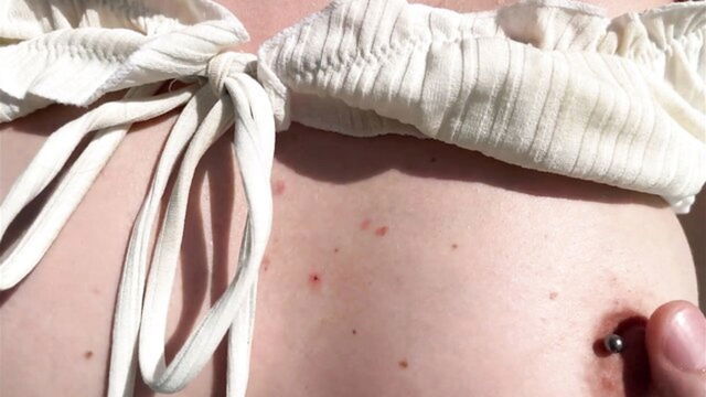 horny, outdoor, outside - hot discipline in hotel pool