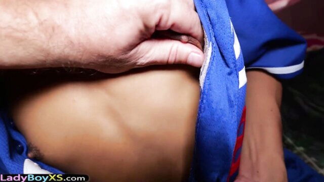 asian tranny, tranny, shemale - petite asian ladyboy handjob