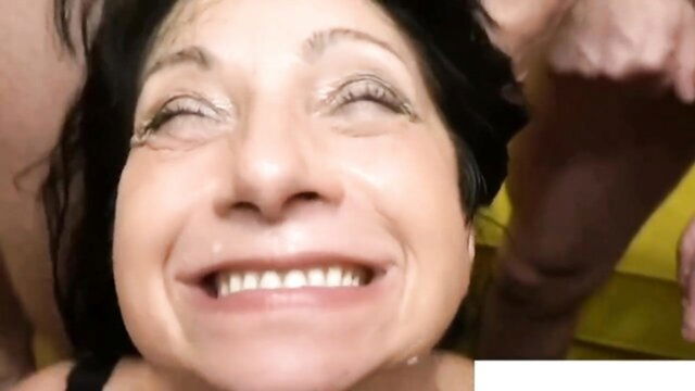 blowjob, cumshot, fetish - granny cumshot compilation
