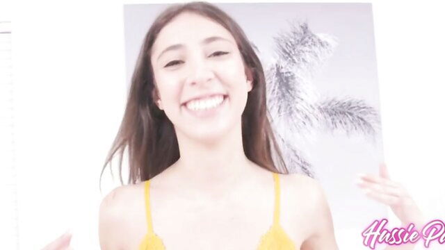 petite, brunette, blowjob - eva generossi interracial video