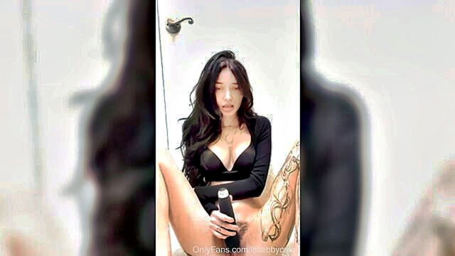a charming teenager indulges in solo pleasure using a sex toy on onlyfans : Onlyfans