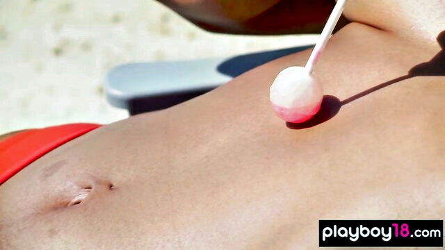 big boobs, asian, big tits - asian babe sunbath big boobs