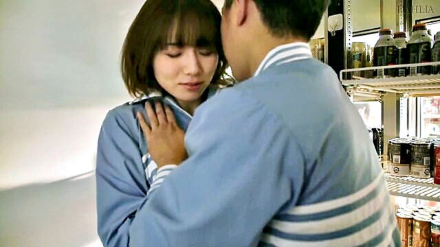 asian, japanese, milf - hot asian housewife gets doggy style at work