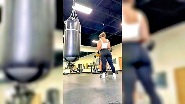 onlyfans, amateur, creampie - okelsie performs oral and missionary blowjob in gym