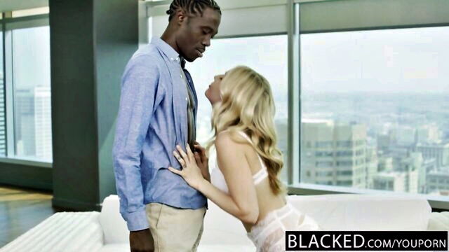 karla kush - blonde swallows big black cock