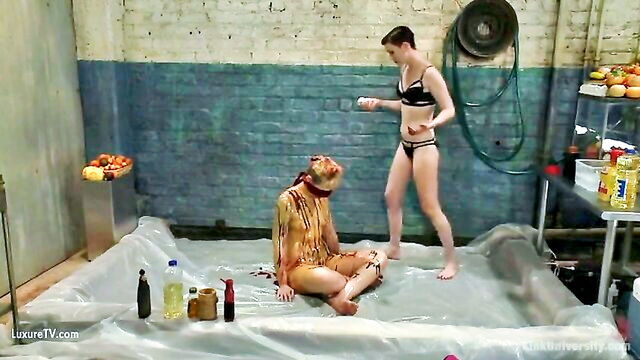 kink, lesbian, femdom - lesbian girl get messy