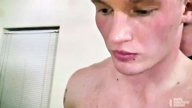 tight hole, boys halfway house, gay - personal spunk rag blowjob