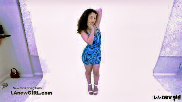 new girl, young, brunette - hispanic female with big knob