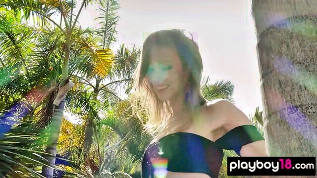 striptease, petite, solo - palm tree nude vid