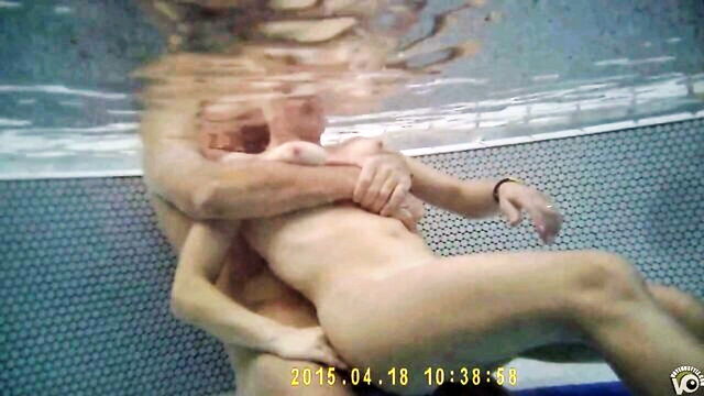 water, couple, young - amateurs having sex in the water