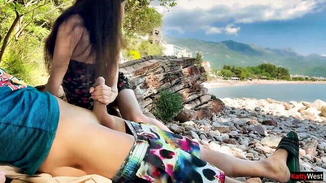beach, flashing on the beac, public - hd public cum shot