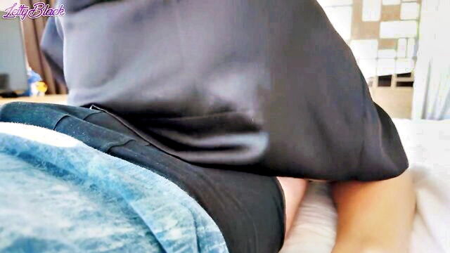 Letty Black - stepson massages stepmom letty black