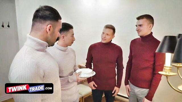 teddy torres - thanksgiving twink ass licking