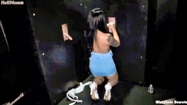 interracial, milf, gloryhole - babe kaylee lang gets fucked thru gloryhole