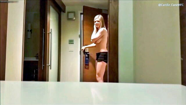 hotel, topless, big tits - topless hotel room service