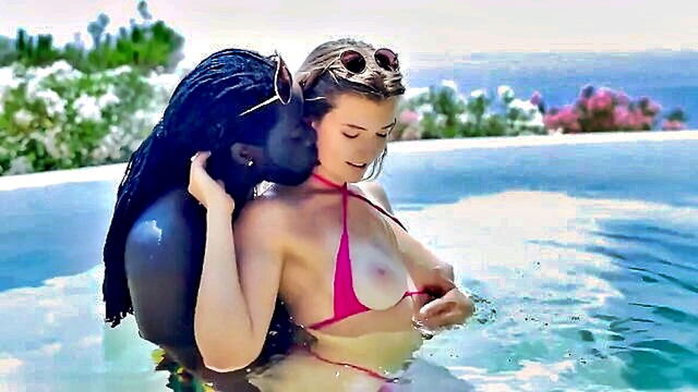 big tits, interracial, amateur - teen couple enjoys doggy style and cowgirl on vacation