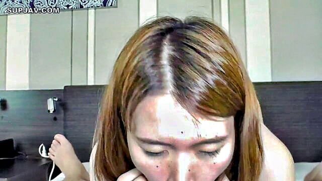 creampie, asian, japanese - a young asian beauty with slender figure and cute appeal in passionate cowgirl action