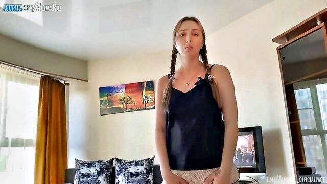 milf, stepfather, stepdaughters - alina rai blowjob